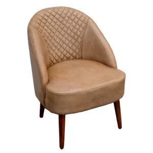 Silla Kong de Cuero y Madera Café claro