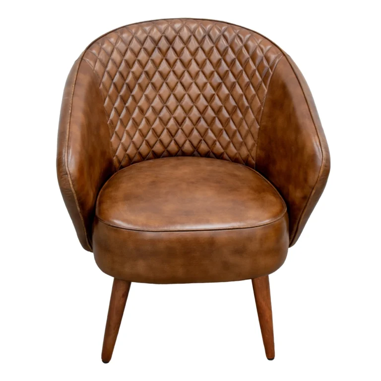 Silla Kong de Cuero y Madera Café