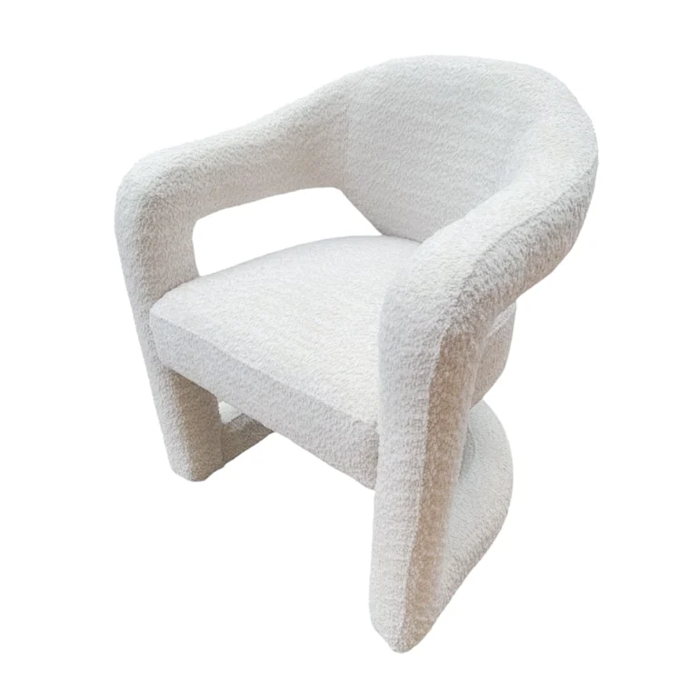 Silla Artic de Bouclé Blanco
