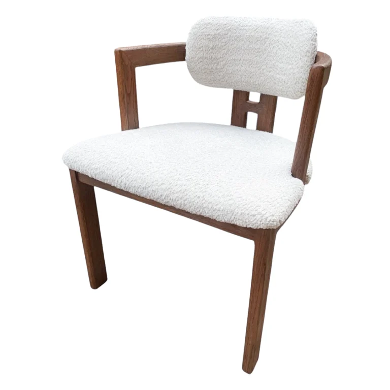 Silla Lois de Bouclé Blanco